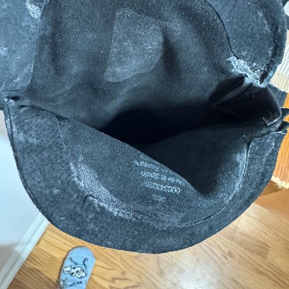 Free People Banks Over The Knee Suede Boot Women 7.5 Black Western Boho - Picture 6 of 11